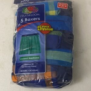 Fruit of the Loom 5-Pack Boxers - Blue, Green, and Brown